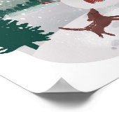 Winter Wonderland - Weihnachtsschneemann Poster (Ecke)