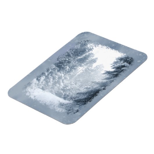 Winter Wonderland Weihnachtsschneeszene Magnet (Linke Seite)