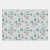 Winter Wonderland Weihnachtswrapping Paper Set Geschenkpapier Set (Vorderseite)