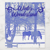 Winter Wonderland Weinetikett (Einzelnes Label)