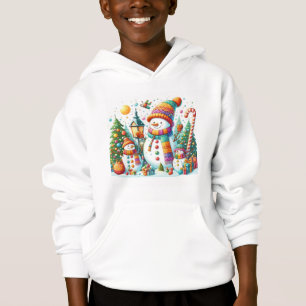 "Winter Wonderland Whimsy: Kinderschneemann Deligh Hoodie