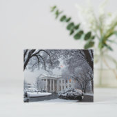 Winter Wonderland White House Postkarte (Stehend Vorderseite)