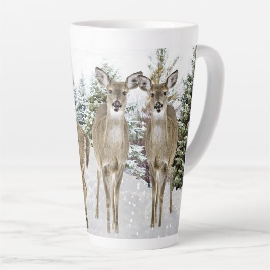 Winter Wonderland Whitetail Hirschweifen Milchtasse (Rechte Ecke)