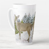 Winter Wonderland Whitetail Hirschweifen Milchtasse (Linke Ecke)