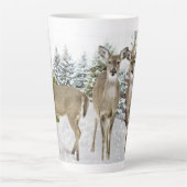 Winter Wonderland Whitetail Hirschweifen Milchtasse (Vorderseite)