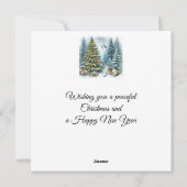 Winter Wonderland Wolf Christmas  Feiertagskarte (Rückseite)