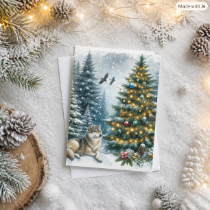 Winter Wonderland Wolf Weihnachten