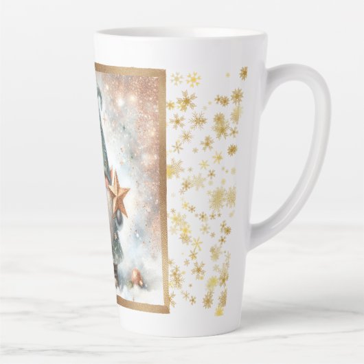 Winter Wonderland Wonderland Gnome Gold Snowflage Milchtasse (Rechts)