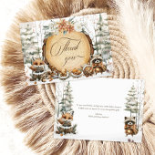 Winter Wonderland Woodland Animals Kinderdusche Dankeskarte