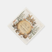 Winter Wonderland Woodland Animals Kinderdusche Serviette (Ecke)