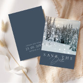 Winter Wonderland Woodland Snow Script Hochzeit Save The Date