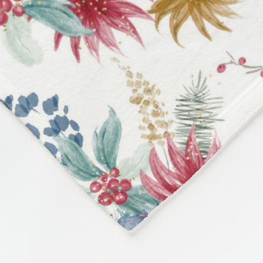 Winter Wonderland Woodland Weihnachtstiere Fleecedecke (Ecke)