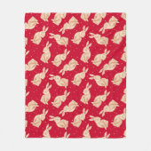 Winter Wonderland Woodland Weihnachtstiere Fleecedecke (Vorderseite)