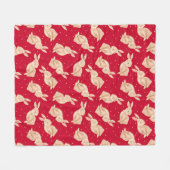 Winter Wonderland Woodland Weihnachtstiere Fleecedecke (Vorderseite (Horizontal))