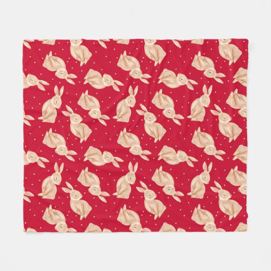 Winter Wonderland Woodland Weihnachtstiere Fleecedecke (Vorderseite (Horizontal))