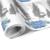 Winter Wonderland Wrapping Paper - Blau Geschenkpapier (Rolleneckpunkt)
