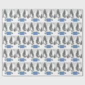 Winter Wonderland Wrapping Paper - Blau Geschenkpapier (Flach)