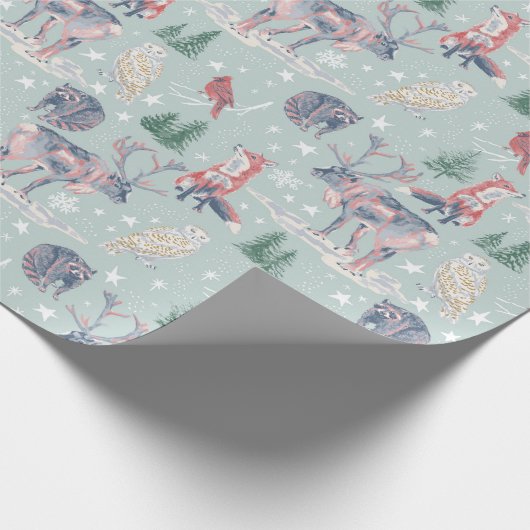Winter Wonderland Wrapping Paper Geschenkpapier (Ecke)