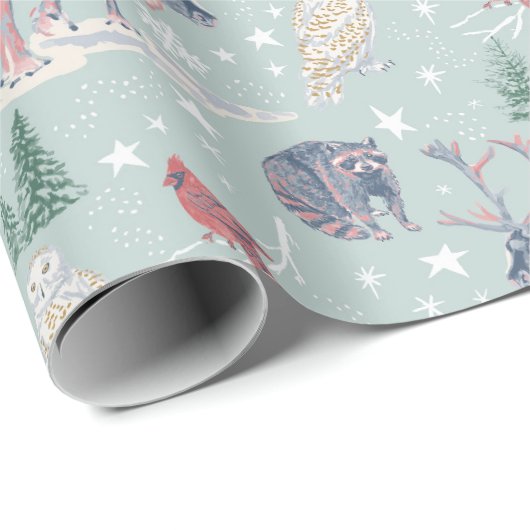 Winter Wonderland Wrapping Paper Geschenkpapier (Rolleneckpunkt)