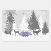Winter Wonderland Wrapping Paper Sheets - Lila Geschenkpapier Set (Vorderseite 2)