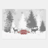 Winter Wonderland Wrapping Paper Sheets - Red Geschenkpapier Set (Vorderseite)