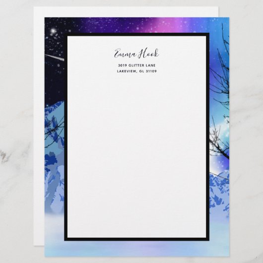 Winter Wonderlights Briefbogen (Vorne/Hinten)