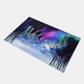Winter Wonderlights Doormat Fußmatte (Schrägansicht)