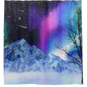 Winter Wonderlights Duschvorhang (Vorderseite)