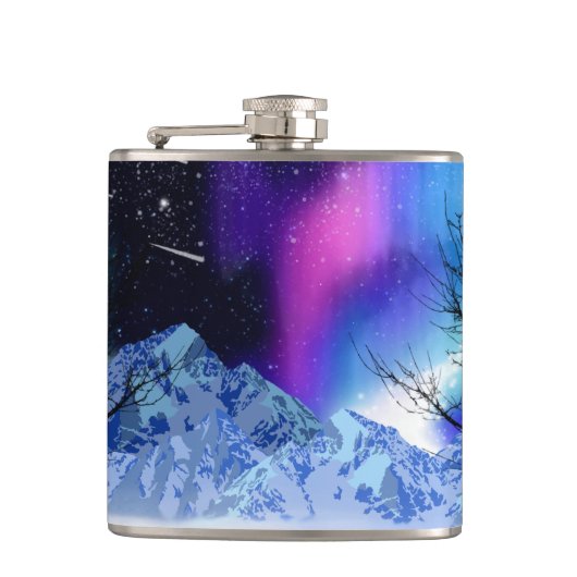 Winter Wonderlights Flachmann (Vorderseite)