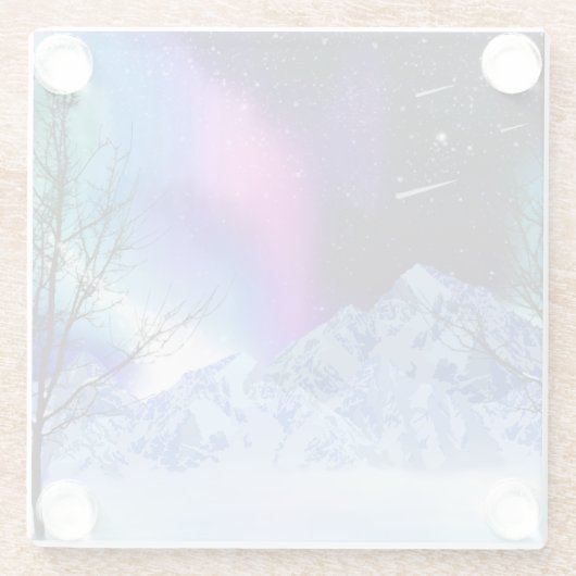 Winter Wonderlights Glasuntersetzer (Rückseite)