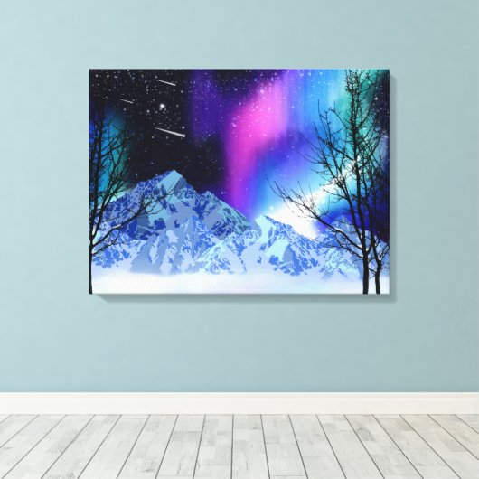 Winter Wonderlights Leinwanddruck (Insitu (Holzboden))