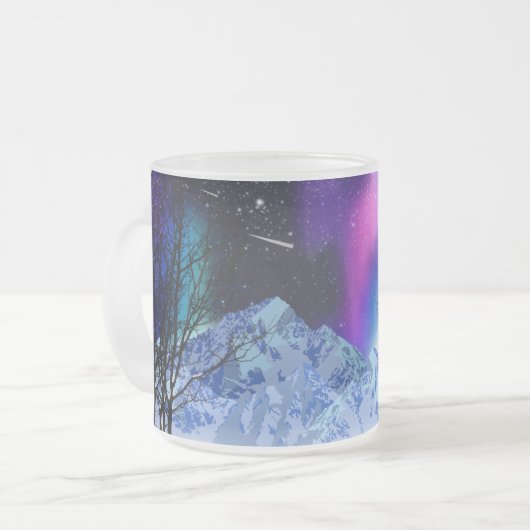 Winter Wonderlights Mattierte Glass Coffee Tasse (Vorderseite Links)