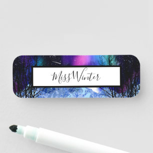 Winter Wonderlights Name Tag Namensschild