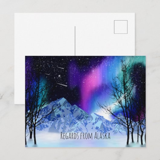 Winter Wonderlights Postkarte (Vorne/Hinten)