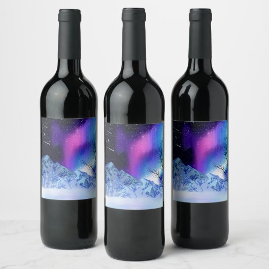 Winter Wonderlights Weinetikett (Flaschen)