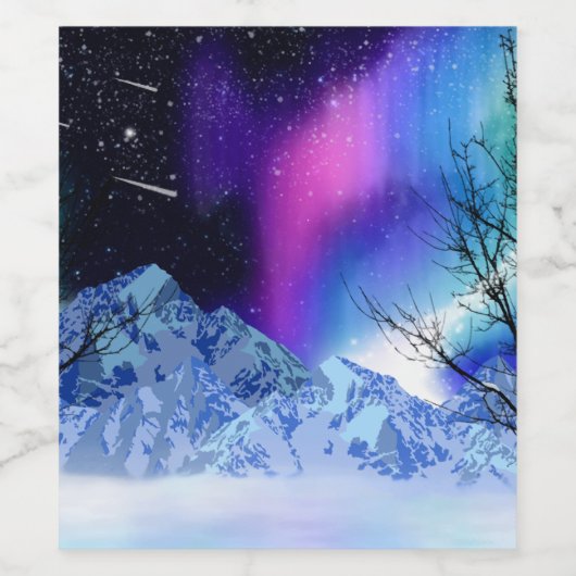 Winter Wonderlights Weinetikett (Einzelnes Label)