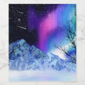 Winter Wonderlights Weinkarte Weinetikett (Einzelnes Label)