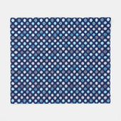 Winter Wonders Blue Dot Pattern Fleece Blanket (Vorderseite (Horizontal))