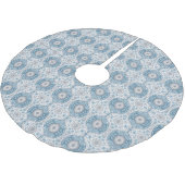 Winter Wonders Ogee Muster Tree Skirt Polyester Weihnachtsbaumdecke (Schrägansicht)