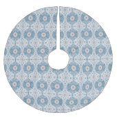 Winter Wonders Ogee Muster Tree Skirt Polyester Weihnachtsbaumdecke (Vorderseite)