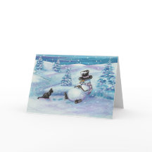 Winter Wonders Snowman Snooze Card by Bihrle
