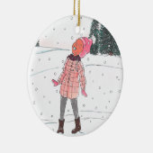 Winter-Wonne Keramik Ornament (Rechts)