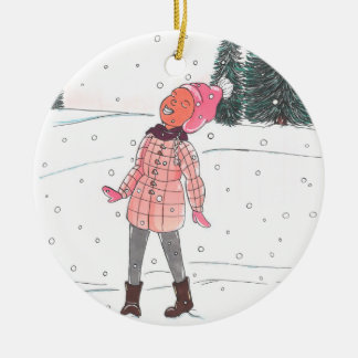 Winter-Wonne Keramik Ornament