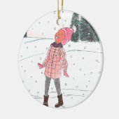 Winter-Wonne Keramik Ornament (Links)