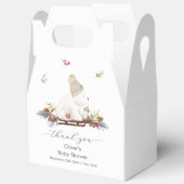 Winter Wooden Sleigh Polar Bear Baby Shower Geschenkschachtel (Offen)