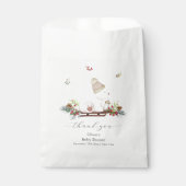 Winter Wooden Sleigh Polar Bear Baby Shower Geschenktütchen (Vorderseite)