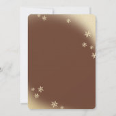 Winter Woodland 50 Jahre Jubiläum Gold und Braun Einladung (Rückseite)