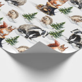 Winter Woodland Animal Friends Ansammlung Geschenkpapier (Ecke)