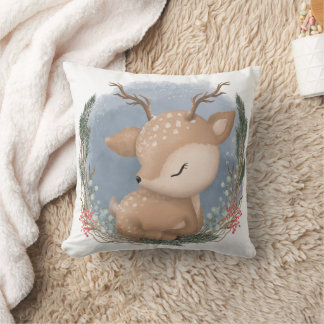 Winter Woodland Animal Sleeping Baby Deh Kissen