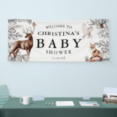 Winter Woodland Animals Aquarell Kinderdusche Banner (Messe)